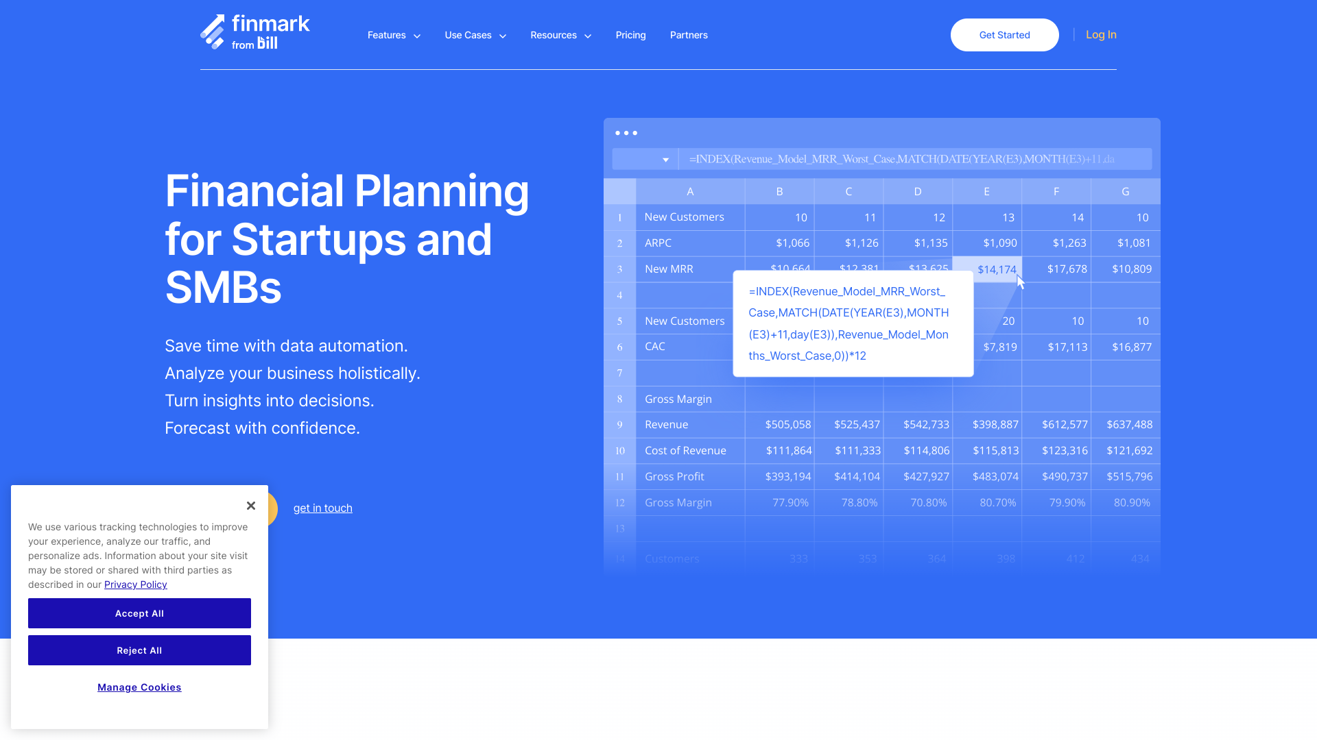 Screenshot of Finmark