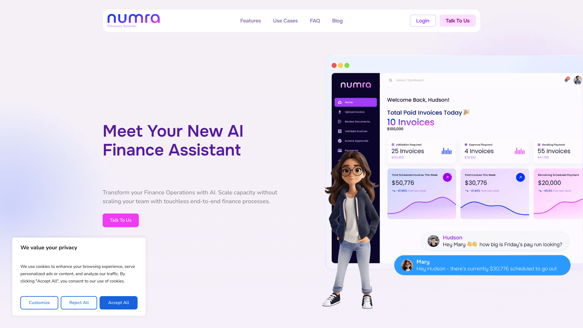 Screenshot of Numra