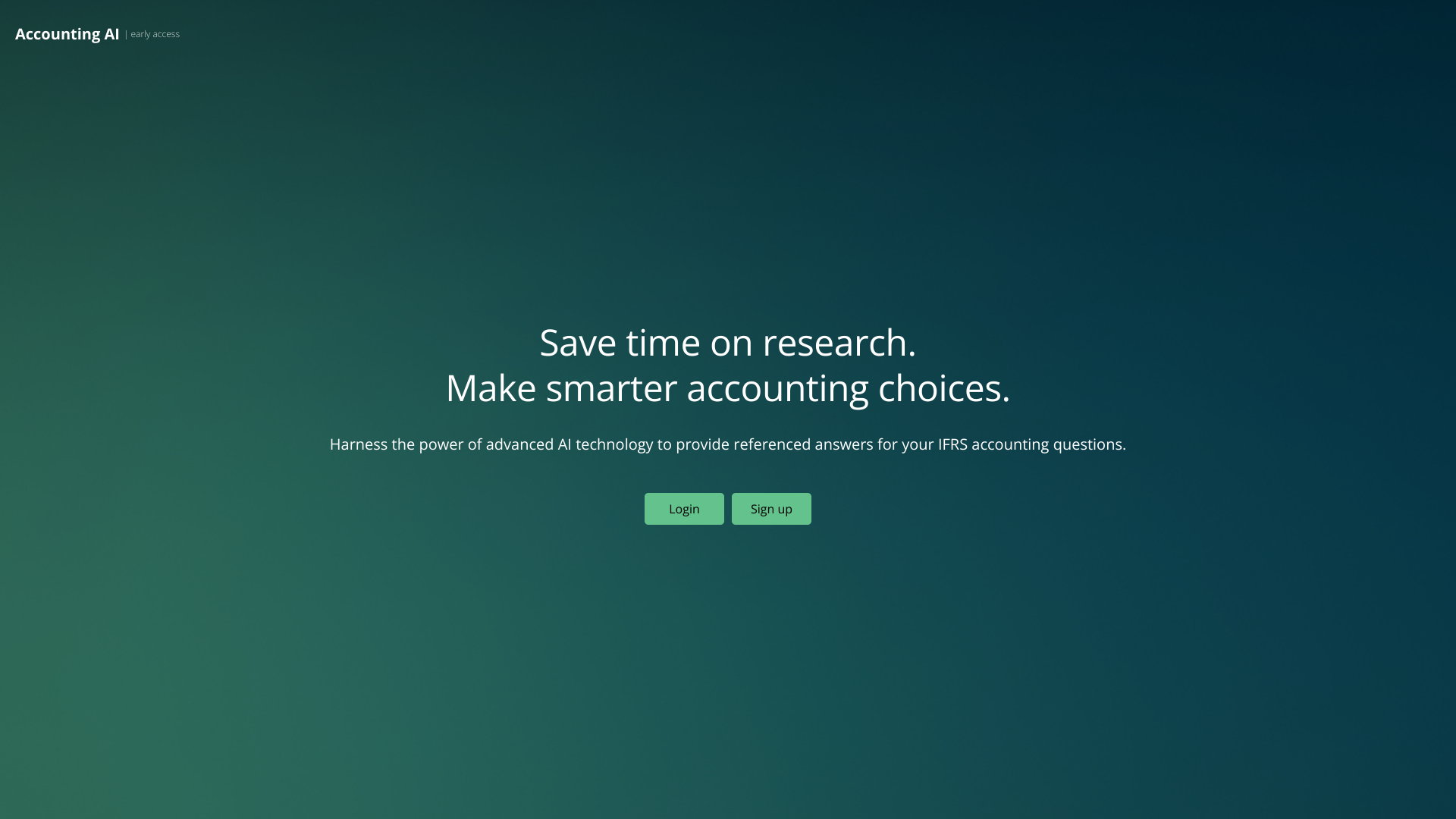 Screenshot of Accounting AI