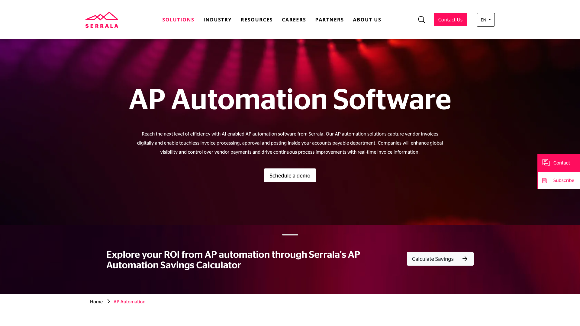 Screenshot of Serrala AP Automation